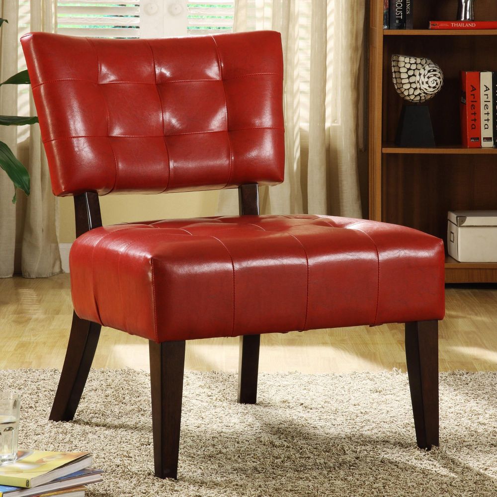 Oxford Creek Faux Leather Armless Occasional