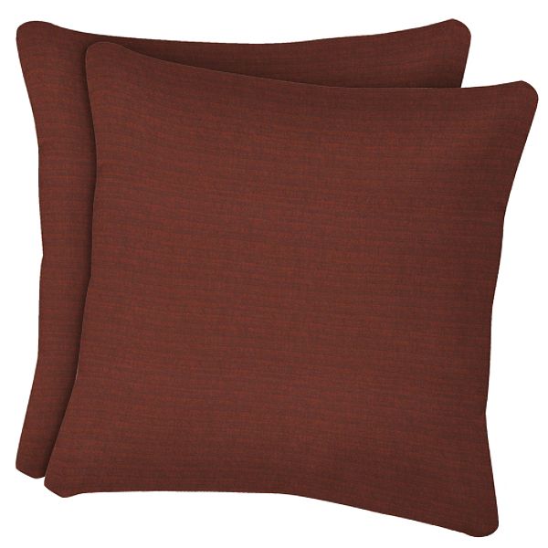 Arden Outdoor 2-pack 16" Square Pillow, Tawny Texture Claret R505554B-9K2