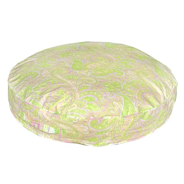 Greendale Home Fashions Round Floor Pillow - Paisley Fabric -