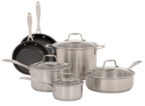 American Kitchen Cookware by Regal Ware 10 pc Stainless Steel Set