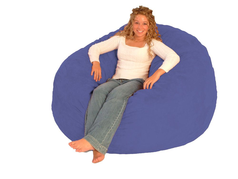  Foam on Comfort Research Large Fuf Chair In Sky Blue Microsuede