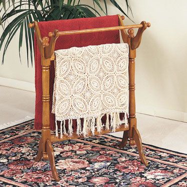 L Powell & #34Nostalgic Oak & #34 Blanket Rack