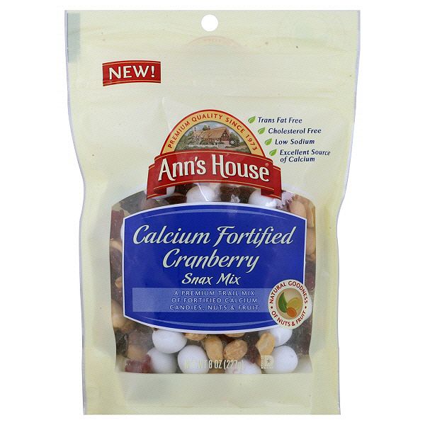 Ann&rsquo;s House Cranberry Snax Mix, Calcium Fortified - 8 Oz (227 G)      11626