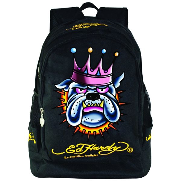Ed Hardy Bruce Bulldog Crown Backpack