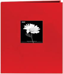 Pioneer Fabric Frame Scrapbook 8.5"X11-Red