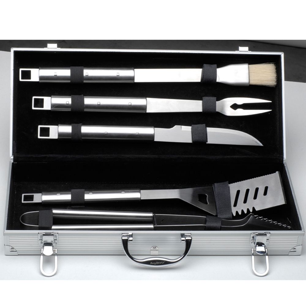 BergHOFF 6 pc BBQ set in aluminum case
