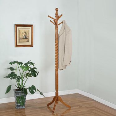L Powell "Nostalgic Oak" Twist Coat Rack