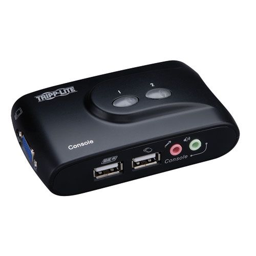 Tripp Lite B004-VUA2-K-R 2-Port Compact USB KVM Switch w/ Audio and price decreased by 56%