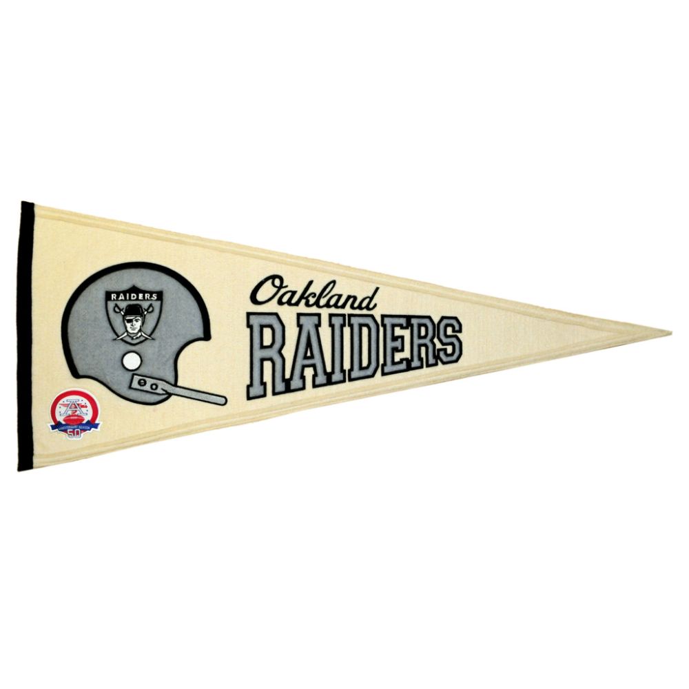 Winning Streak Oakland Raiders Afl Throwback Wool Pennant