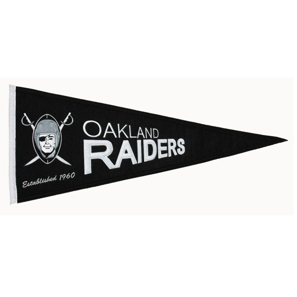 Winning Streak Oakland Raiders Throwback Wool Pennant