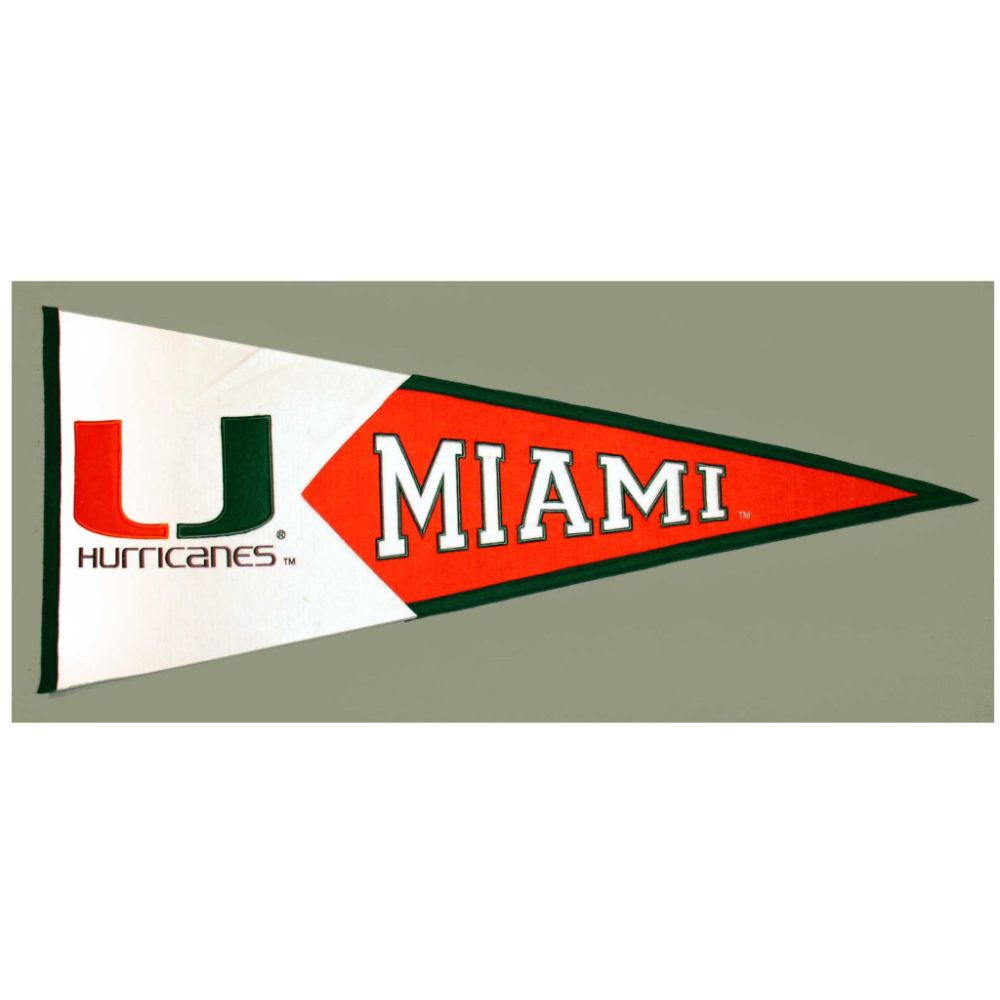 Winning Streak Miami Hurricanes Classic Wool Pennant