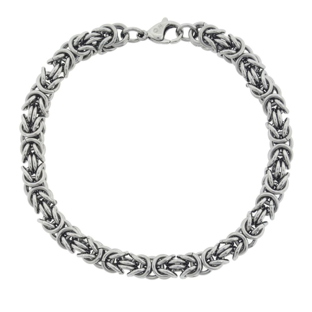   Men's Stainless Steel Byzantine Bracelet at Sears.com