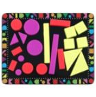 22 Piece Colorful Geometric Shaped Magnet Set with Board