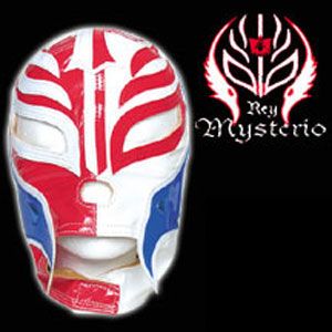 WWE Rey Mysterio  Red, White & Blue Mask Kid Size Replica Wrestling