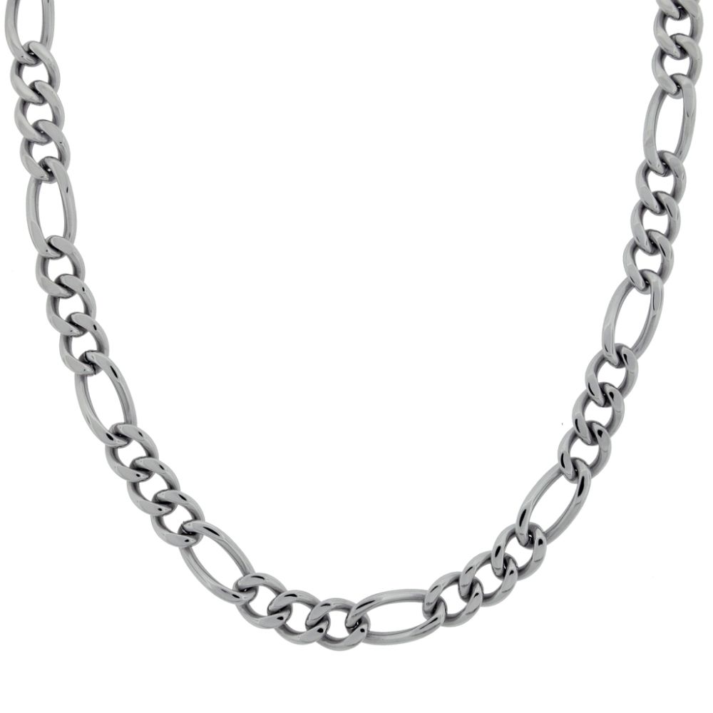   Men's Stainless Steel 22" Figaro Link Necklace at Sears.com