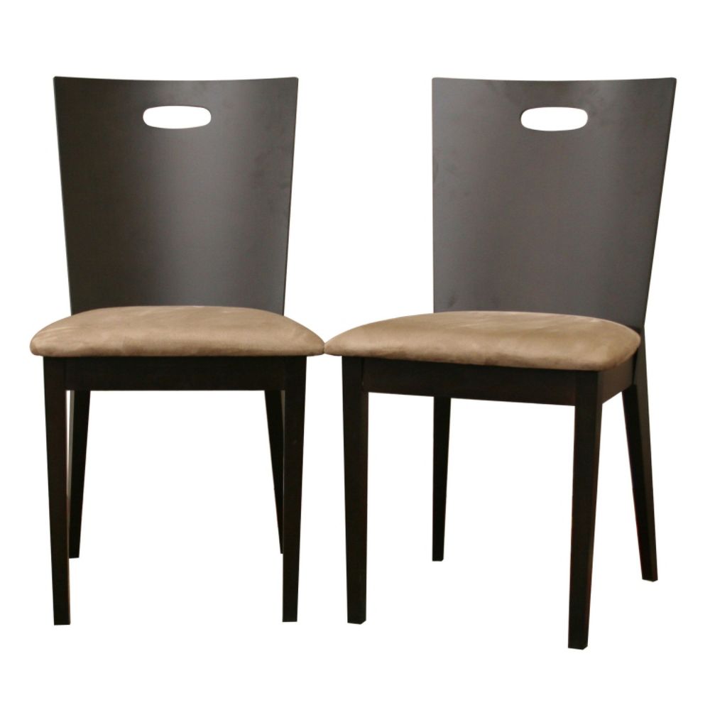 Baxton Studio Lamar Dark Brown Modern Dining Chair (Set of 2)