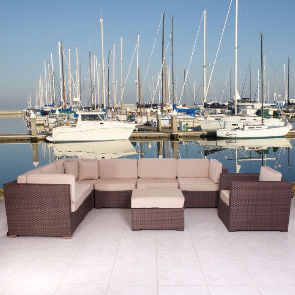 Atlantic Bermuda Sectional 8-pc Set Deluxe