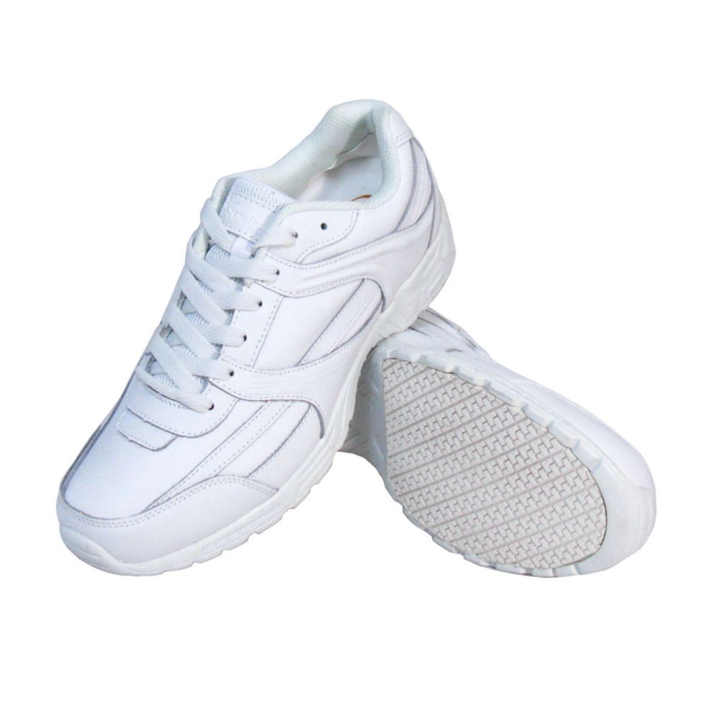 Genuine Grip Women Slip-Resistant Jogger Work Shoes #1115 White Leather at Kmart.com