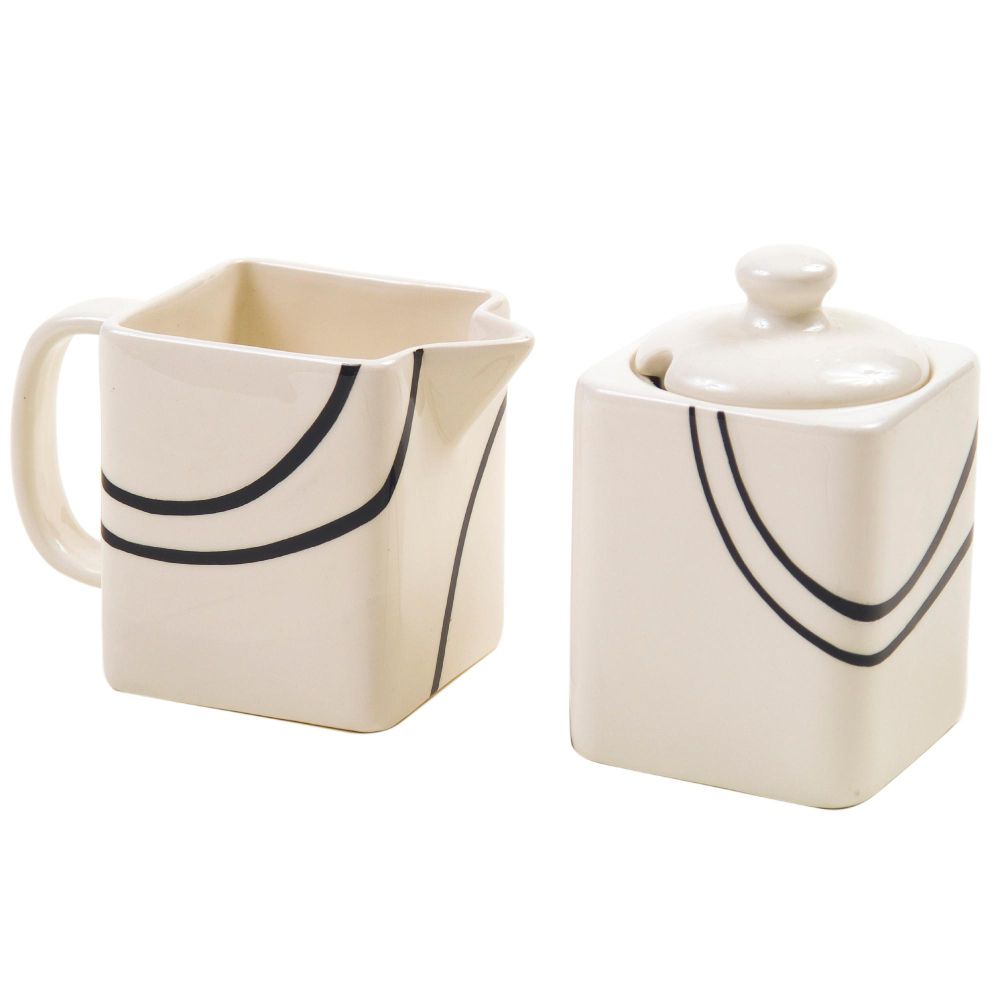 Corelle Coordinates Simple Lines Sugar/Creamer Set