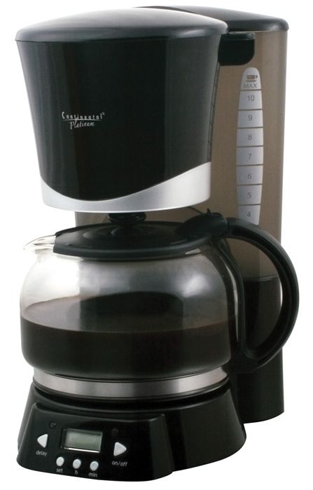 Continental 10 Cup Coffee Maker Black