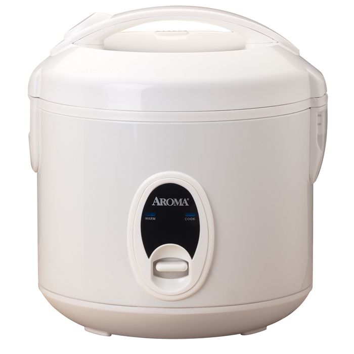 Aroma 4 Cup Cool Touch Rice Cooker, White