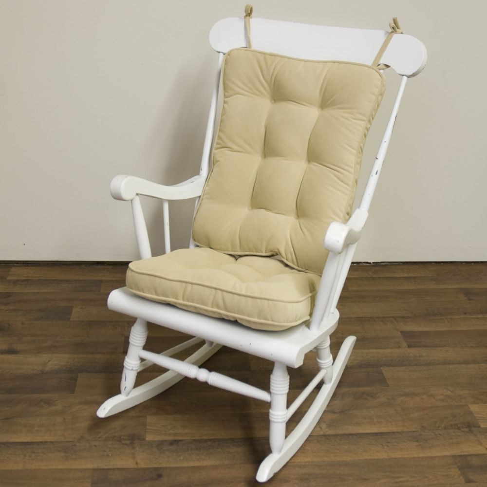 Greendale Home Fashions Standard Rocking Chair Cushion - Hyatt fabric -  Cream. at Sears.com
