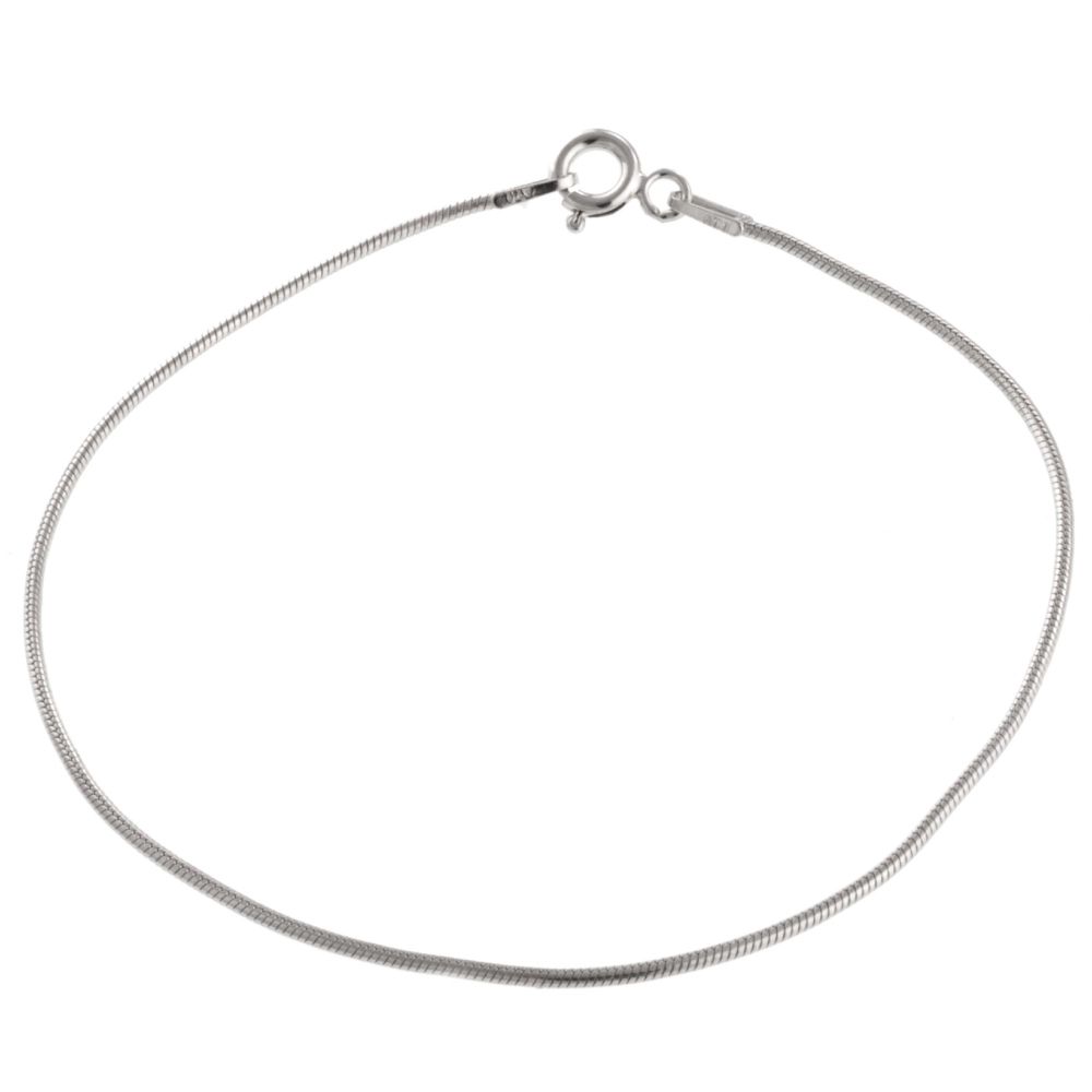 Tradition Charms Sterling Silver Snake Chain Bracelet