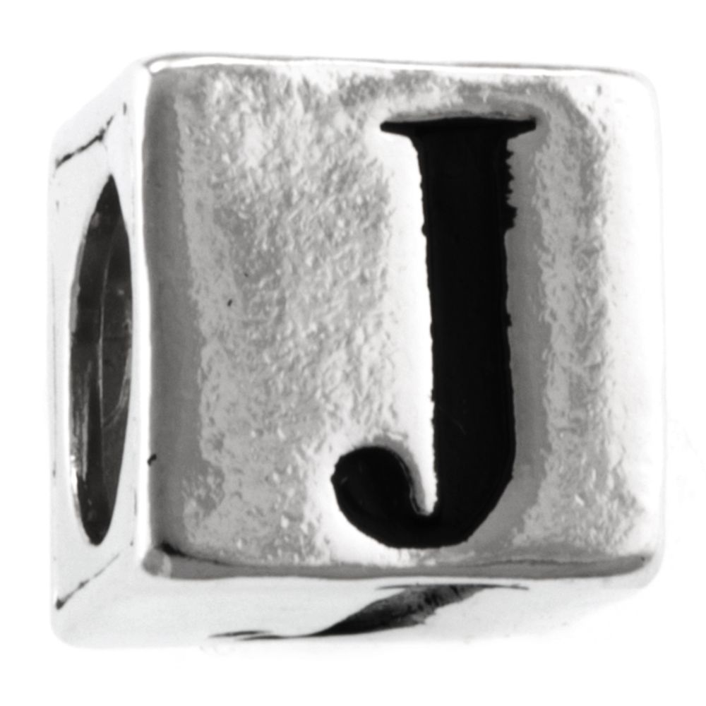 Tradition Charms Sterling Silver Square "J" Bead at Kmart.com