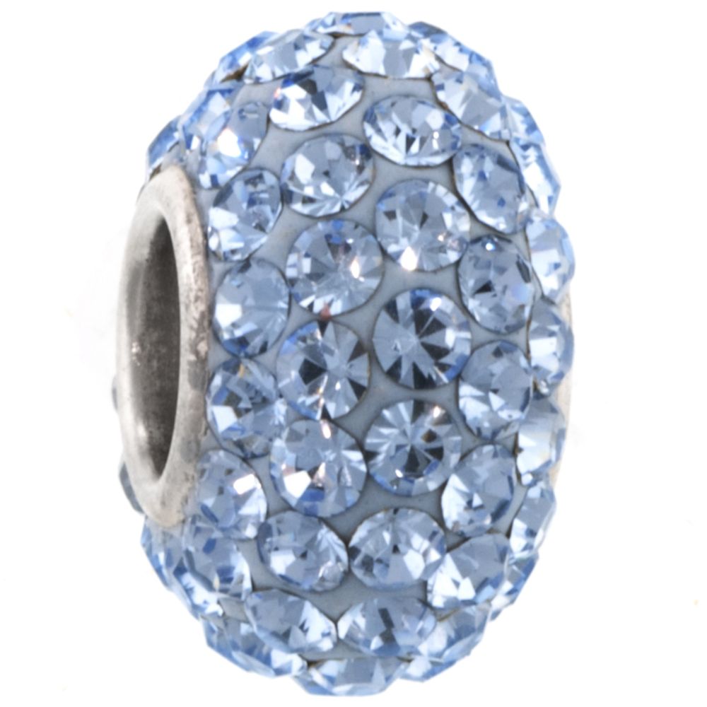 Tradition Charms Sterling Silver Crystal Bead - March Birthstone