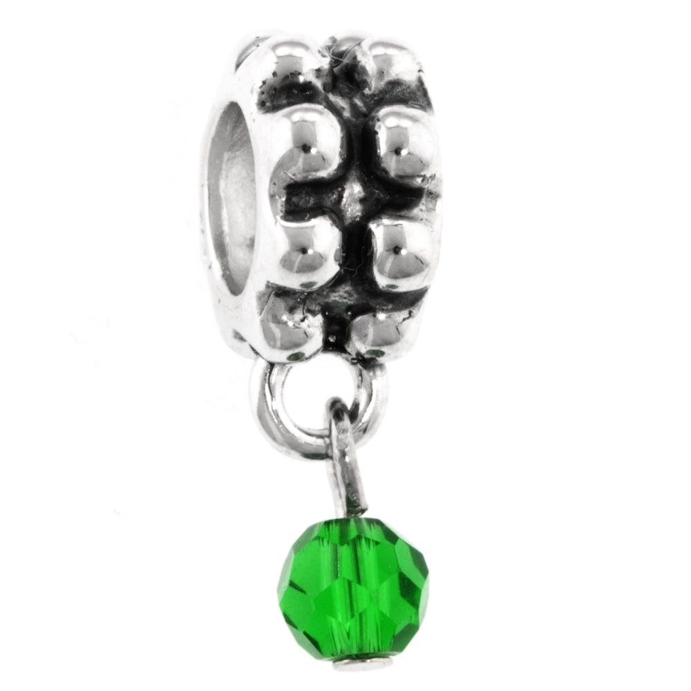 Tradition Charms Sterling Silver Dangle Bead - May Birthstone