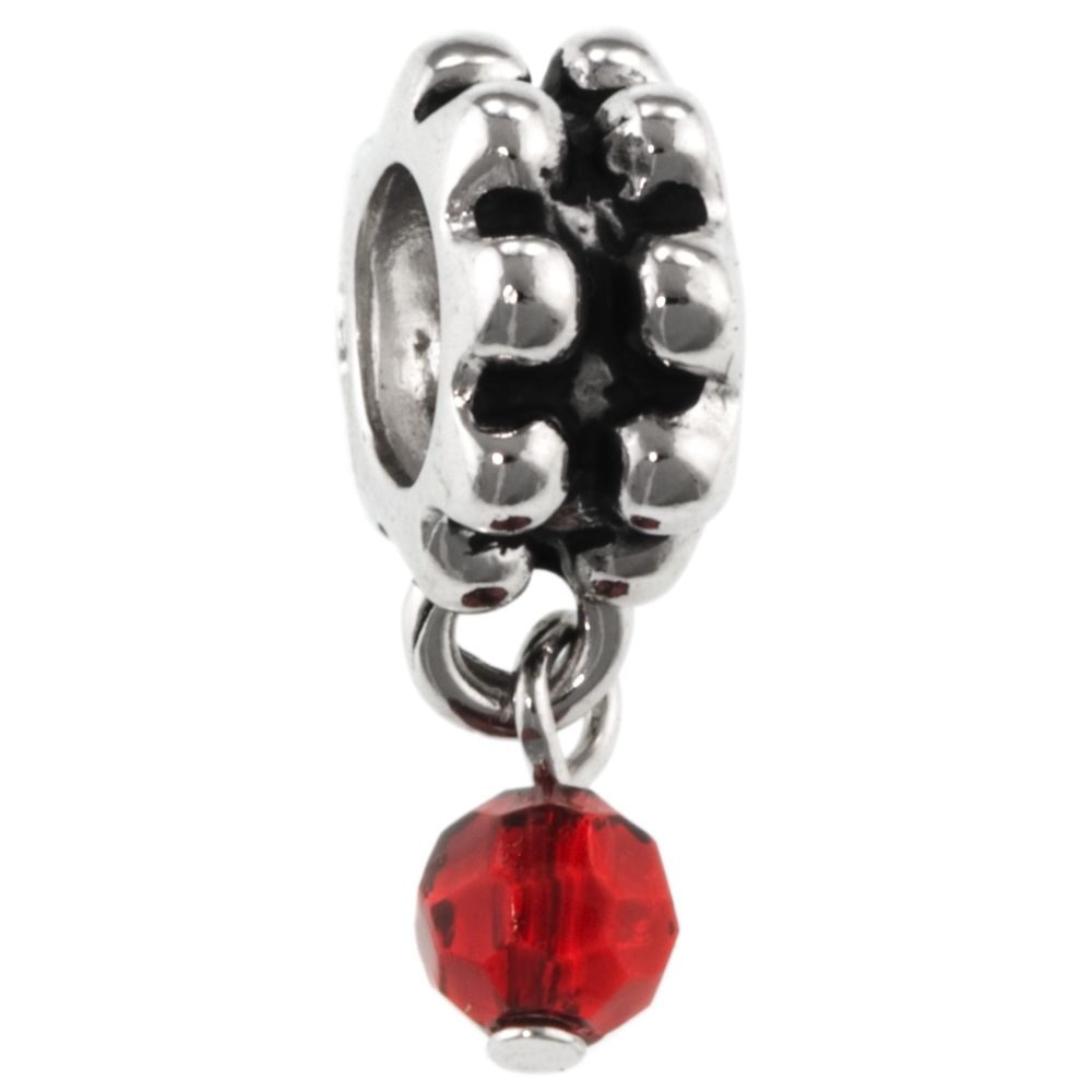 Tradition Charms Sterling Silver Dangle Bead - July Birthstone