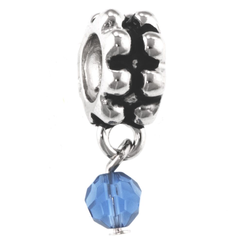 Tradition Charms Sterling Silver Dangle Bead - September Birthstone