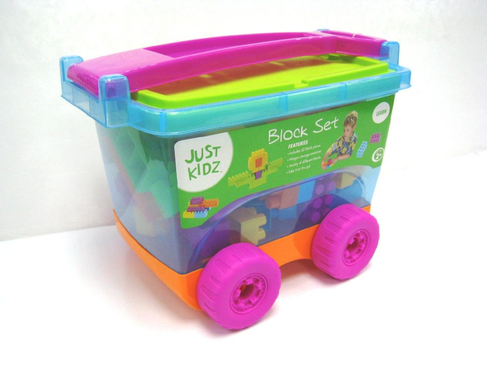 Just Kidz 62pc Blocks In Car Box