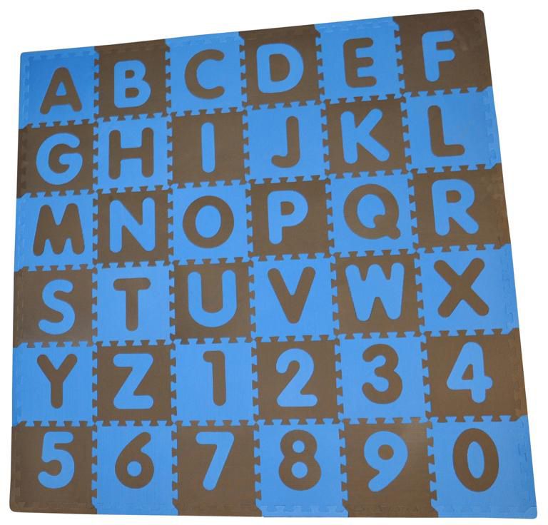 Tadpoles ABC Floor Mats, Blue/Brown Children's Toys
