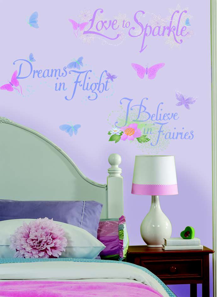 RoomMates&nbsp; Disney Fairies Phrases Peel & Stick Wall Decals