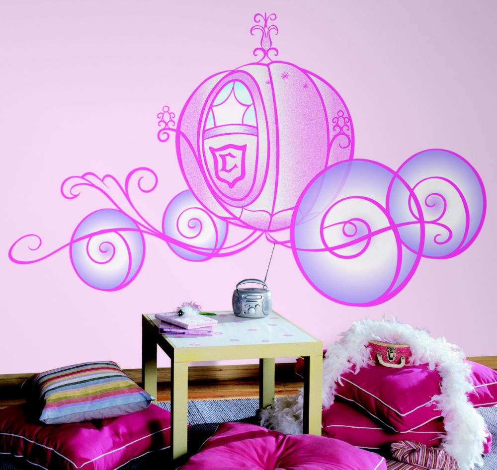 RoomMates Disney Princess - Princess Carriage Peel & Stick Giant Wall