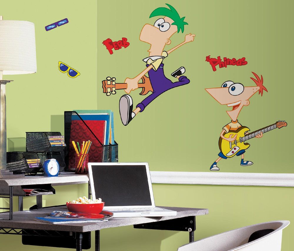 RoomMates&nbsp; Phineas & Ferb Peel & Stick Giant Wall Decals