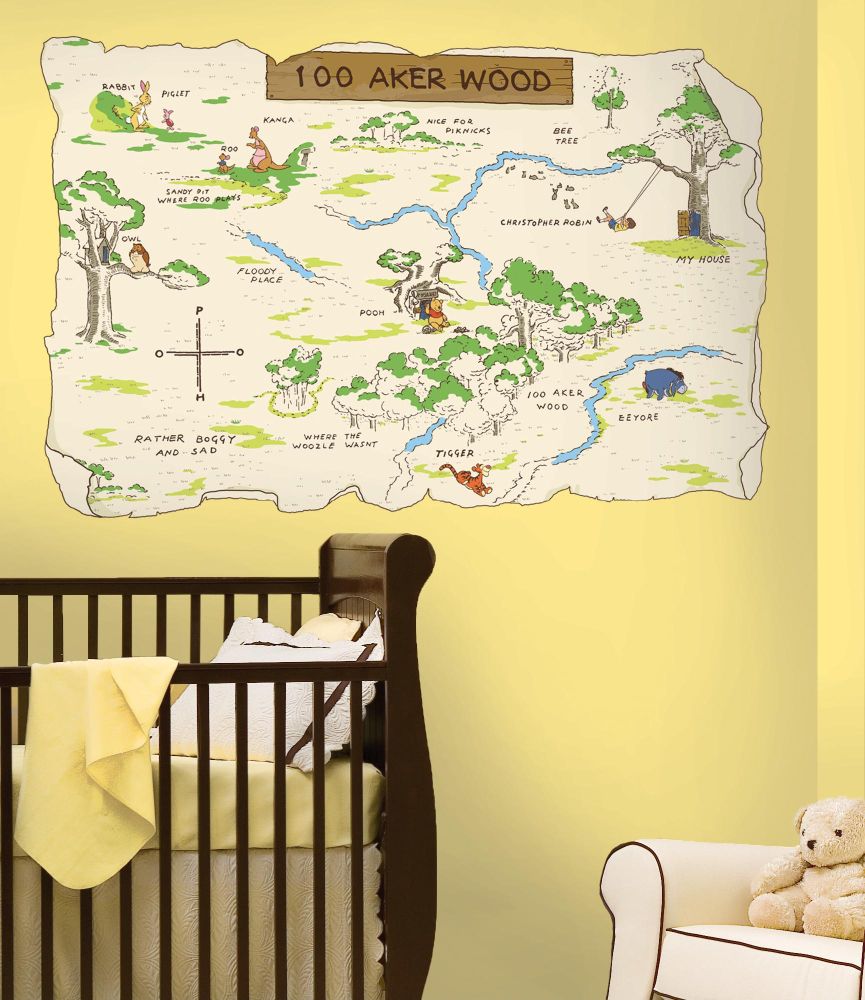 RoomMates Winnie the Pooh - 100 Aker Wood Peel & Stick Map at Sears.com