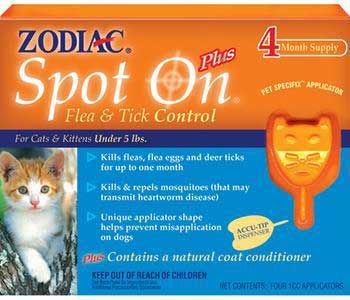 Wellmark International (Zodiac) Zod Spot On Plus Kitten 1cc 4 pk. at Kmart.com