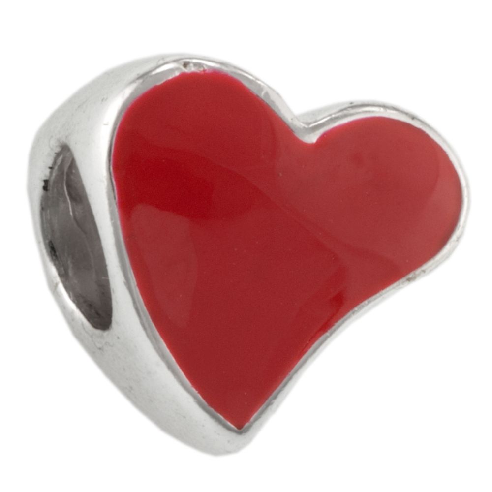 Tradition Charms Sterling Silver & Red Enamel Heart Charm at Sears.com