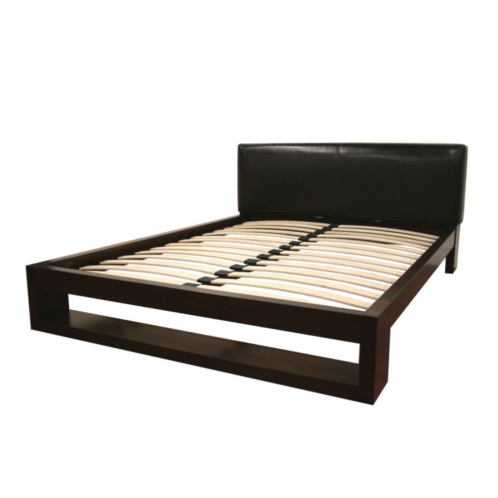 Queen Leather  Platform on Queen Size Platform Bed With Tufted Design In White Faux Leather