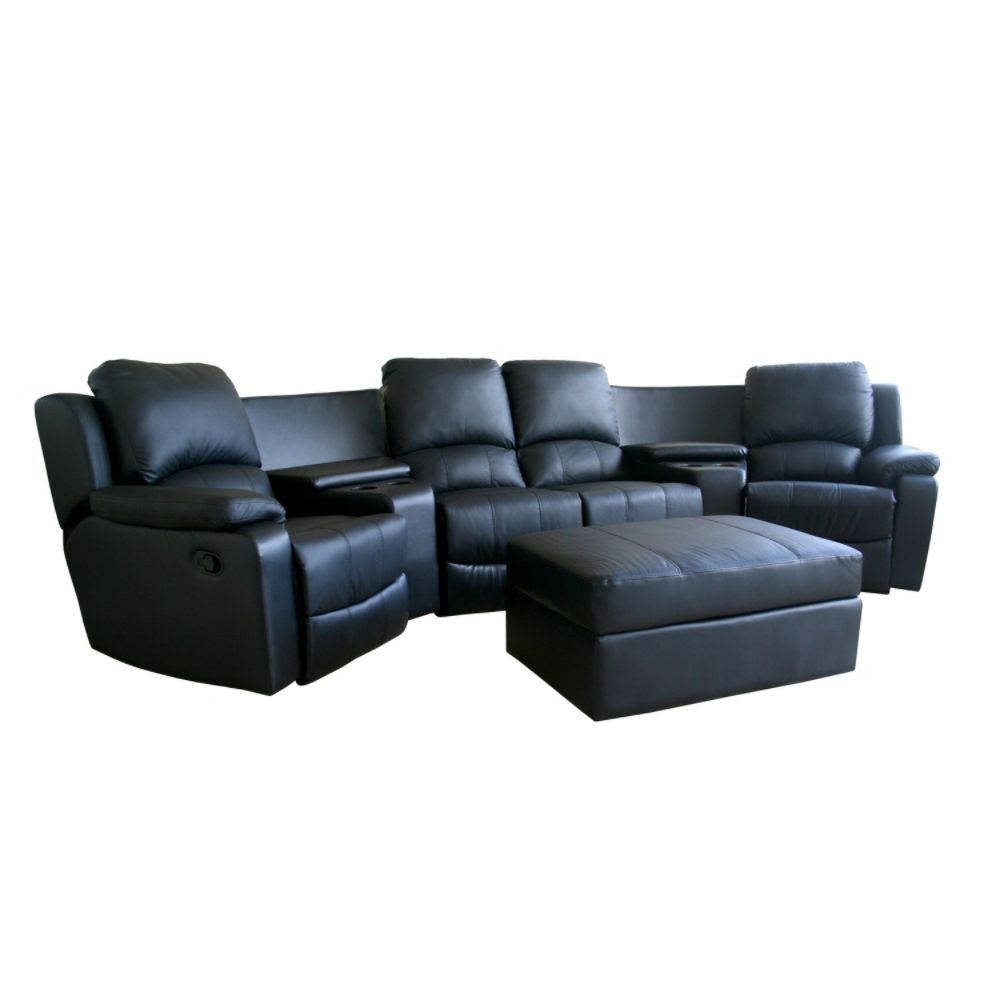 Baxton Studio Arviragus Leather Curved 7-pcs