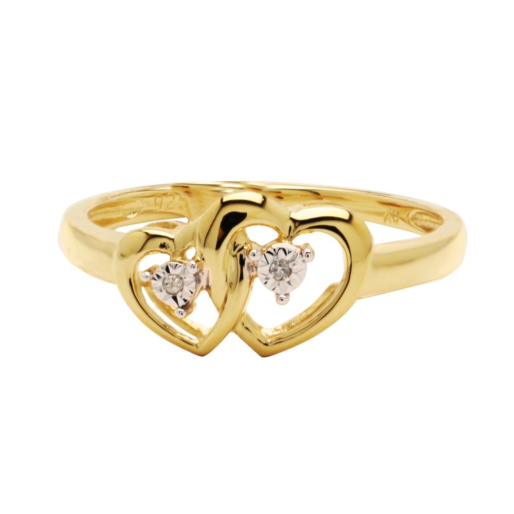 double heart ring