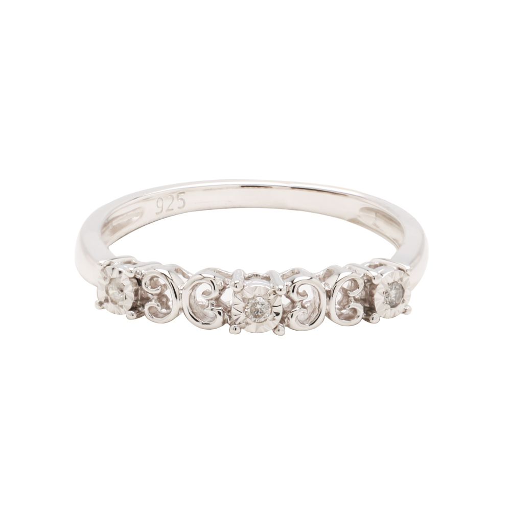 3 stone heart ring