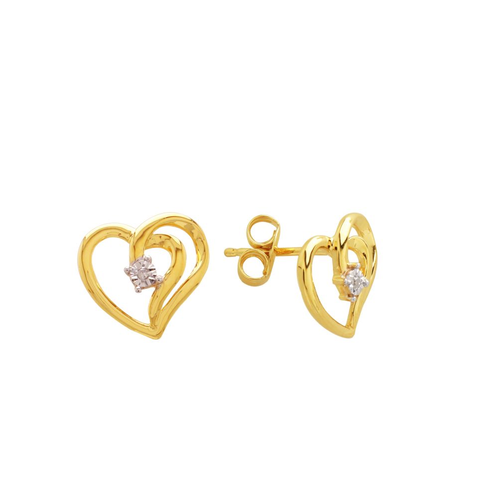 Diamond Heart Earrings