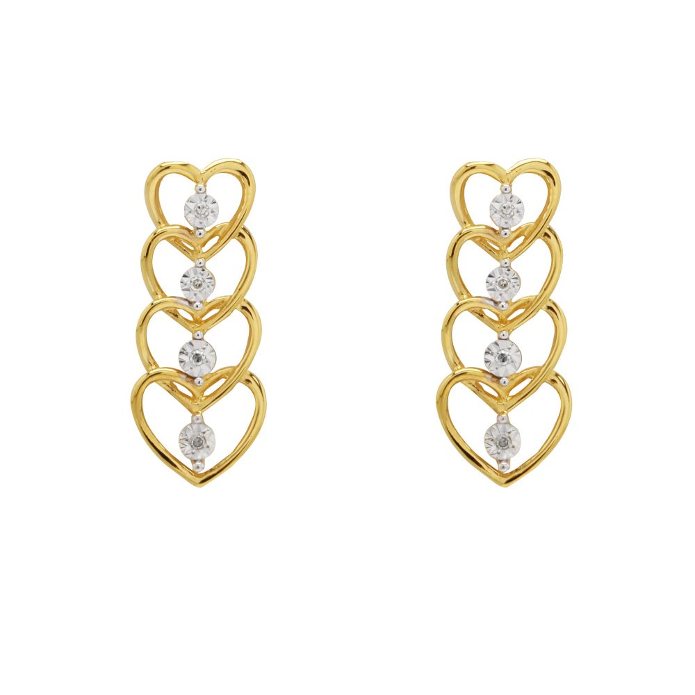 Diamond Journey Heart Earrings