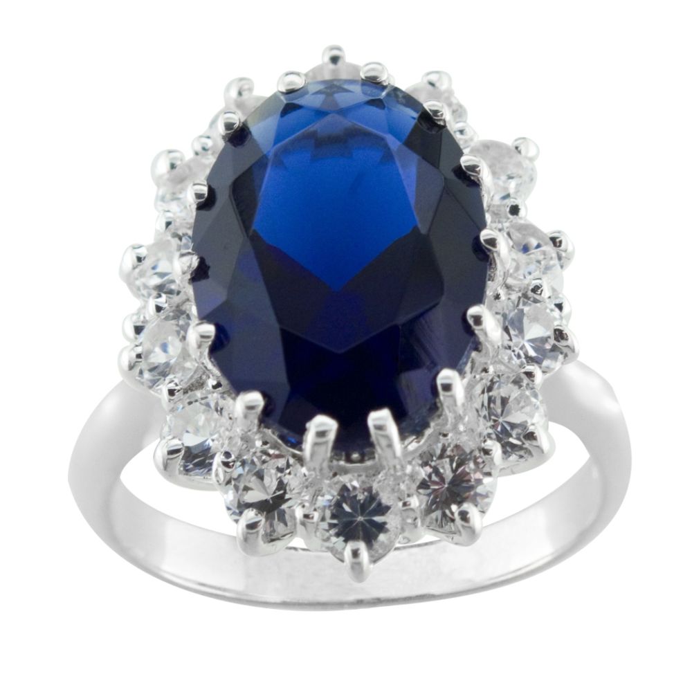 Lab Created Blue And White Sapphire Ring in Sterling Silver at Kmart.com