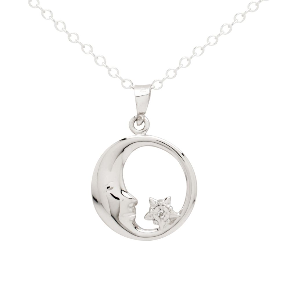 Sterling Silver Moon Pendant