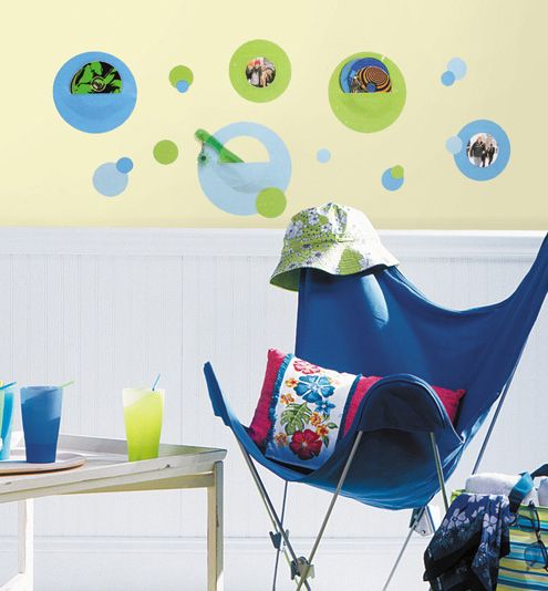 Wallpockets -Blue Peel & Stick Wall Decals