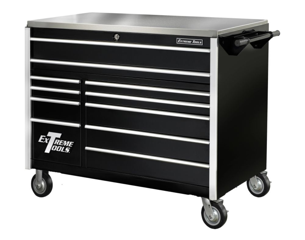 Extreme Tools 55 11 Drawer Professional Roller Cabinet in Black
